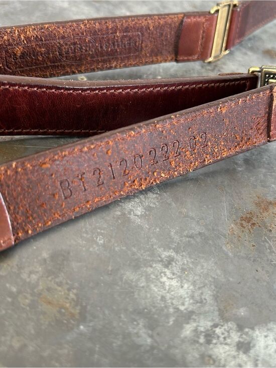 Vintage Fossil Genuine Leather Link Belt Brown Brass Tone Buckle main image 10